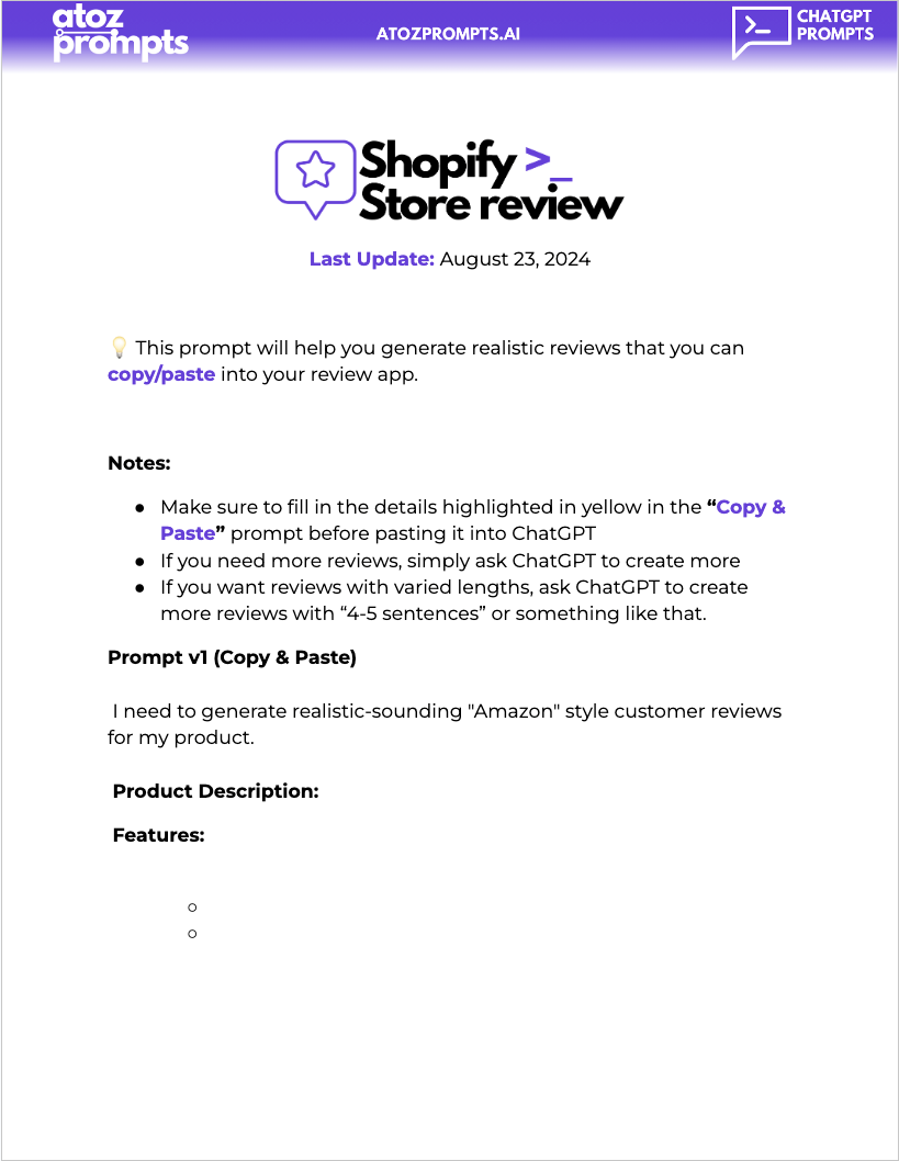 #1 Most Advanced eCom AI Prompts