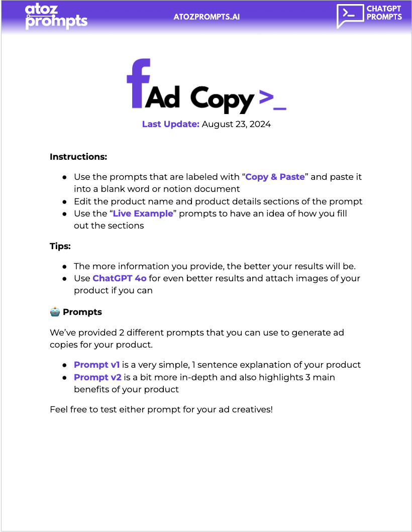 #1 Most Advanced eCom AI Prompts